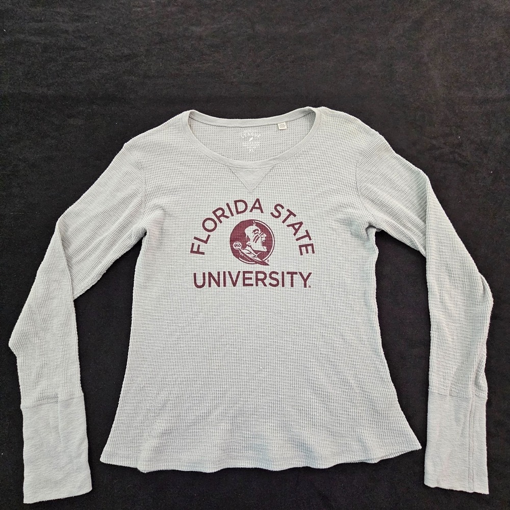 Florida State University Gray Long Sleeve Thermal T-Shirt Women's‎ XL